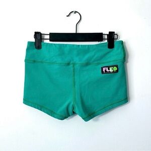 Fleo Women's Monster Green Athletic Booty Shorts CrossFit Size Small